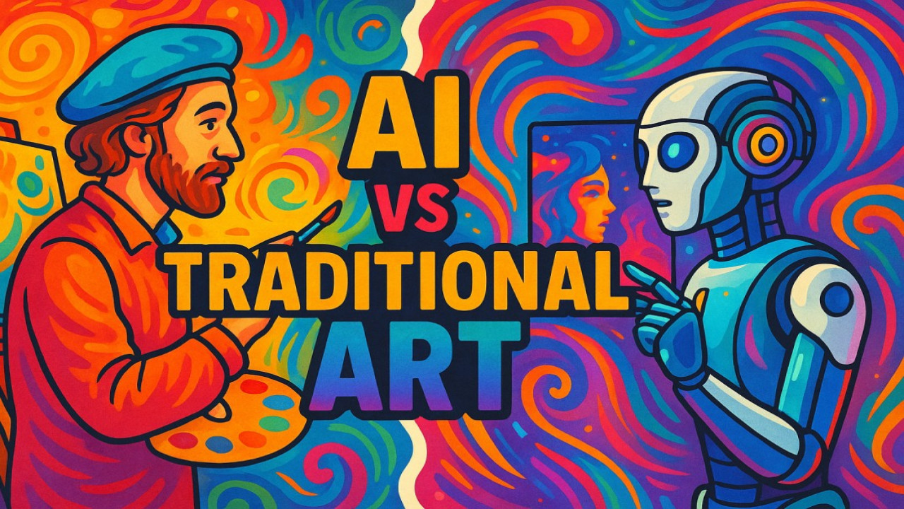 AI vs Traditional Art: A Colorful Journey Through Creativity, Style & Human Expression