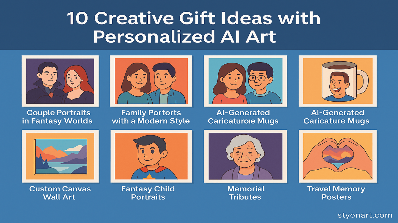 10 Creative Gift Ideas with Personalized AI Art