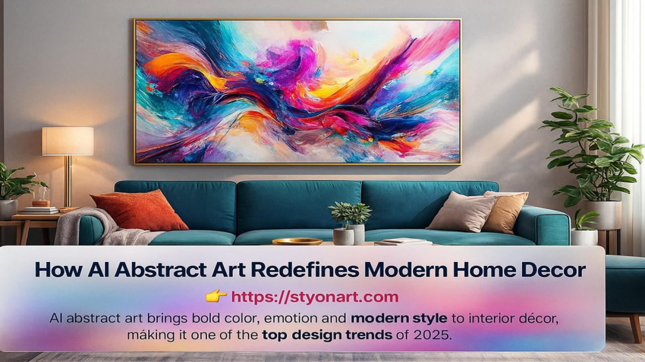 How AI Abstract Art Redefines Modern Home Decor